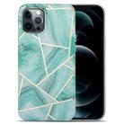 For iPhone 13 Splicing Marble Pattern TPU Protective Case(Green) - 1