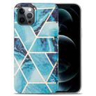For iPhone 13 Pro Splicing Marble Pattern TPU Protective Case (Blue) - 1