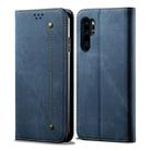 For Huawei P30 Pro Denim Texture Casual Style Horizontal Flip Leather Case with Holder & Card Slots & Wallet(Blue) - 1