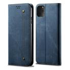 For iPhone 11 Pro Denim Texture Casual Style Horizontal Flip Leather Case with Holder & Card Slots & Wallet(Blue) - 1