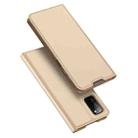 For Samsung Galaxy A03s (164.2mm) DUX DUCIS Skin Pro Series Horizontal Flip PU + TPU Leather Case with Holder & Card Slots(Gold) - 1