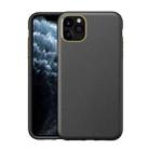 Electroplating Leather Texture PC + TPU Shockproof Case For iPhone 11 Pro Max(Black) - 1