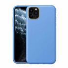 Electroplating Leather Texture PC + TPU Shockproof Case For iPhone 11 Pro(Light Blue) - 1