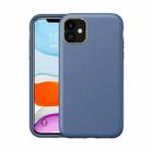 Electroplating Leather Texture PC + TPU Shockproof Case For iPhone 11(Sapphire Blue) - 1