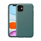 Electroplating Leather Texture PC + TPU Shockproof Case For iPhone 11(Green) - 1