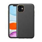 Electroplating Leather Texture PC + TPU Shockproof Case For iPhone 11(Black) - 1