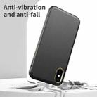 Electroplating Leather Texture PC + TPU Shockproof Case For iPhone XS Max(Black) - 3