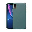 Electroplating Leather Texture PC + TPU Shockproof Case For iPhone XR(Green) - 1