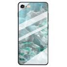 For iPhone 6 & 6s Marble Pattern Glass Protective Case(Cyan) - 1