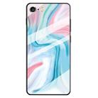 For iPhone 6 & 6s Marble Pattern Glass Protective Case(Blue) - 1