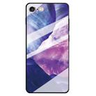 For iPhone 6 & 6s Marble Pattern Glass Protective Case(Rock Purple) - 1