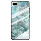 For iPhone 8 Plus & 7 Plus Marble Pattern Glass Protective Case(Cyan) - 1
