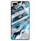 For iPhone 8 Plus & 7 Plus Marble Pattern Glass Protective Case(Ink Blue) - 1