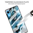 For iPhone XR Marble Pattern Glass Protective Case(Ink Blue) - 3