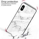 For iPhone XS Max Marble Pattern Glass Protective Case(White) - 4