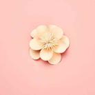 Peach Blossom Creative Paper Cutting Shooting Props Flowers Papercut Jewelry Cosmetics Background Photo Photography Props(Champagne) - 1