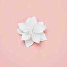 Lotus Creative Paper Cutting Shooting Props Flowers Papercut Jewelry Cosmetics Background Photo Photography Props(White) - 1