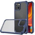 For iPhone 13 Carbon Fiber Acrylic Shockproof Protective Case(Blue) - 1