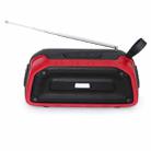 New Rixing NR-906FM TWS Waterproof Bluetooth Speaker Support Hands-free Call / FM with Handle & Antenna(Red) - 1