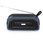 New Rixing NR-906FM TWS Waterproof Bluetooth Speaker Support Hands-free Call / FM with Handle & Antenna(Dark Blue) - 1