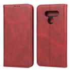 For LG K50 Calf Texture Magnetic Horizontal Flip Leather Case with Holder & Card Slots & Wallet(Red) - 1