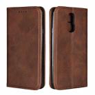 For LG Q7 Calf Texture Magnetic Horizontal Flip Leather Case with Holder & Card Slots & Wallet(Brown) - 1