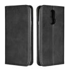 For LG Q7 Calf Texture Magnetic Horizontal Flip Leather Case with Holder & Card Slots & Wallet(Black) - 1