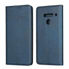 For LG V50 ThinQ Calf Texture Magnetic Horizontal Flip Leather Case with Holder & Card Slots & Wallet(Blue) - 1