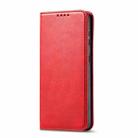 For LG V50S ThinQ 5G Calf Texture Magnetic Horizontal Flip Leather Case with Holder & Card Slots & Wallet(Red) - 2