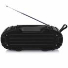 New Rixing NR-907FM TWS Outdoor Bluetooth Speaker Support Hands-free Call / FM with Handle & Antenna(Black) - 1