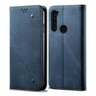 For Xiaomi Redmi Note 8 Denim Texture Casual Style Horizontal Flip Leather Case with Holder & Card Slots & Wallet(Blue) - 1