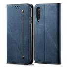 For Xiaomi Mi 9 Pro Denim Texture Casual Style Horizontal Flip Leather Case with Holder & Card Slots & Wallet(Blue) - 1