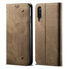 For Xiaomi Mi 9 Denim Texture Casual Style Horizontal Flip Leather Case with Holder & Card Slots & Wallet(Khaki) - 1