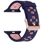 Square Hole Two-color Silicone Buckle Strap Watch Band For Apple Watch Ultra 49mm&Watch Ultra 2 49mm / Series 9&8&7 45mm / SE 3&SE 2&6&SE&5&4 44mm / 3&2&1 42mm(Purple + Pink) - 1