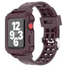 Glacier Transparent Jelly Strap Watch Band For Apple Watch Series 6 & SE & 5 & 4 40mm(Wine Red) - 1