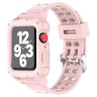 Glacier Transparent Jelly Strap Watch Band For Apple Watch Series 6 & SE & 5 & 4 40mm(Pink) - 1