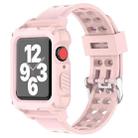 Glacier Transparent Jelly Strap Watch Band For Apple Watch Series 6 & SE & 5 & 4 44mm(Pink) - 1