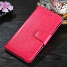 For Doogee X95 Crystal Texture Horizontal Flip Leather Case with Holder & Card Slots & Wallet(Rose Red) - 1
