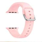 Single-color Silicone Buckle Strap Watch Band For Apple Watch Series 8&7 41mm / SE 2&6&SE&5&4 40mm / 3&2&1 38mm(Vintage Rose) - 1