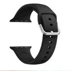 Single-color Silicone Buckle Strap Watch Band For Apple Watch Series 8&7 41mm / SE 2&6&SE&5&4 40mm / 3&2&1 38mm(Black) - 1