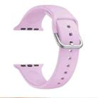 Single-color Silicone Buckle Strap Watch Band For Apple Watch Ultra 49mm / Series 8&7 45mm / SE 2&6&SE&5&4 44mm / 3&2&1 42mm(Lavender) - 1