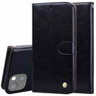 For iPhone 13 Business Style Oil Wax Texture Horizontal Flip Leather Case with Holder & Card Slots & Wallet(Black) - 1