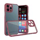 For iPhone 13 Pro Max Michelin Tires Texture Acrylic + TPU Shockproof Protective Case (Dark Red) - 1