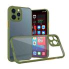 For iPhone 13 Pro Max Michelin Tires Texture Acrylic + TPU Shockproof Protective Case (Army Green) - 1