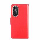 For Huawei nova 8 Pro 5G Crystal Texture Horizontal Flip Leather Case with Holder & Card Slots & Wallet(Red) - 3