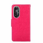 For Huawei nova 8 Pro 5G Crystal Texture Horizontal Flip Leather Case with Holder & Card Slots & Wallet(Rose Red) - 3