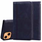 For iPhone 13 Frosted Business Magnetic Horizontal Flip PU Leather Case with Holder & Card Slot & Lanyard(Black) - 1