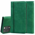 For iPhone 13 Pro Frosted Business Magnetic Horizontal Flip PU Leather Case with Holder & Card Slot & Lanyard (Green) - 1