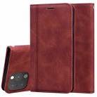 For iPhone 13 Pro Frosted Business Magnetic Horizontal Flip PU Leather Case with Holder & Card Slot & Lanyard (Brown) - 1