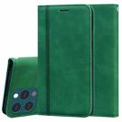 For iPhone 13 Pro Max Frosted Business Magnetic Horizontal Flip PU Leather Case with Holder & Card Slot & Lanyard (Green) - 1